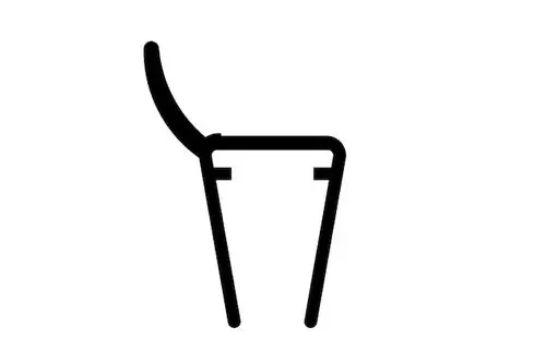 Schwarze, konturierte Zeichnung eines Dichtungselements, möglicherweise für eine Dusche. Das Design erinnert an Roth-Produkte.